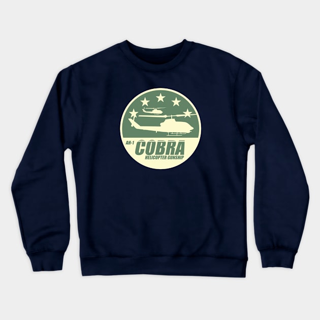 AH-1 Cobra Helicopter Gunship Crewneck Sweatshirt by TCP